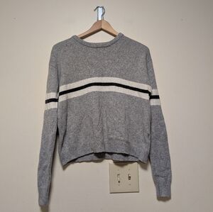 Brandy Melville One Size Gray Striped Sweater Women